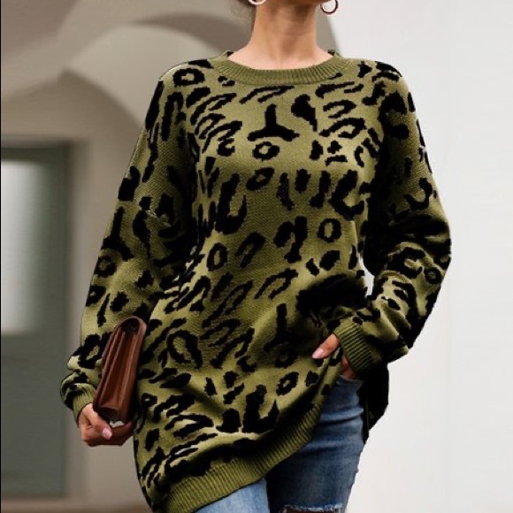 maison mascallier Tops - NWOT Leopard print sweater❤️❤️